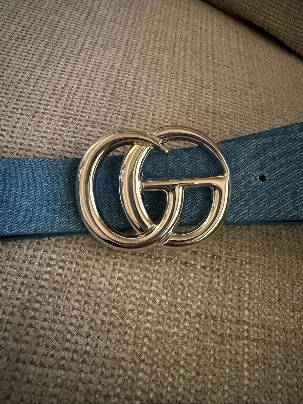 Silver Double-Ring Denim Belt